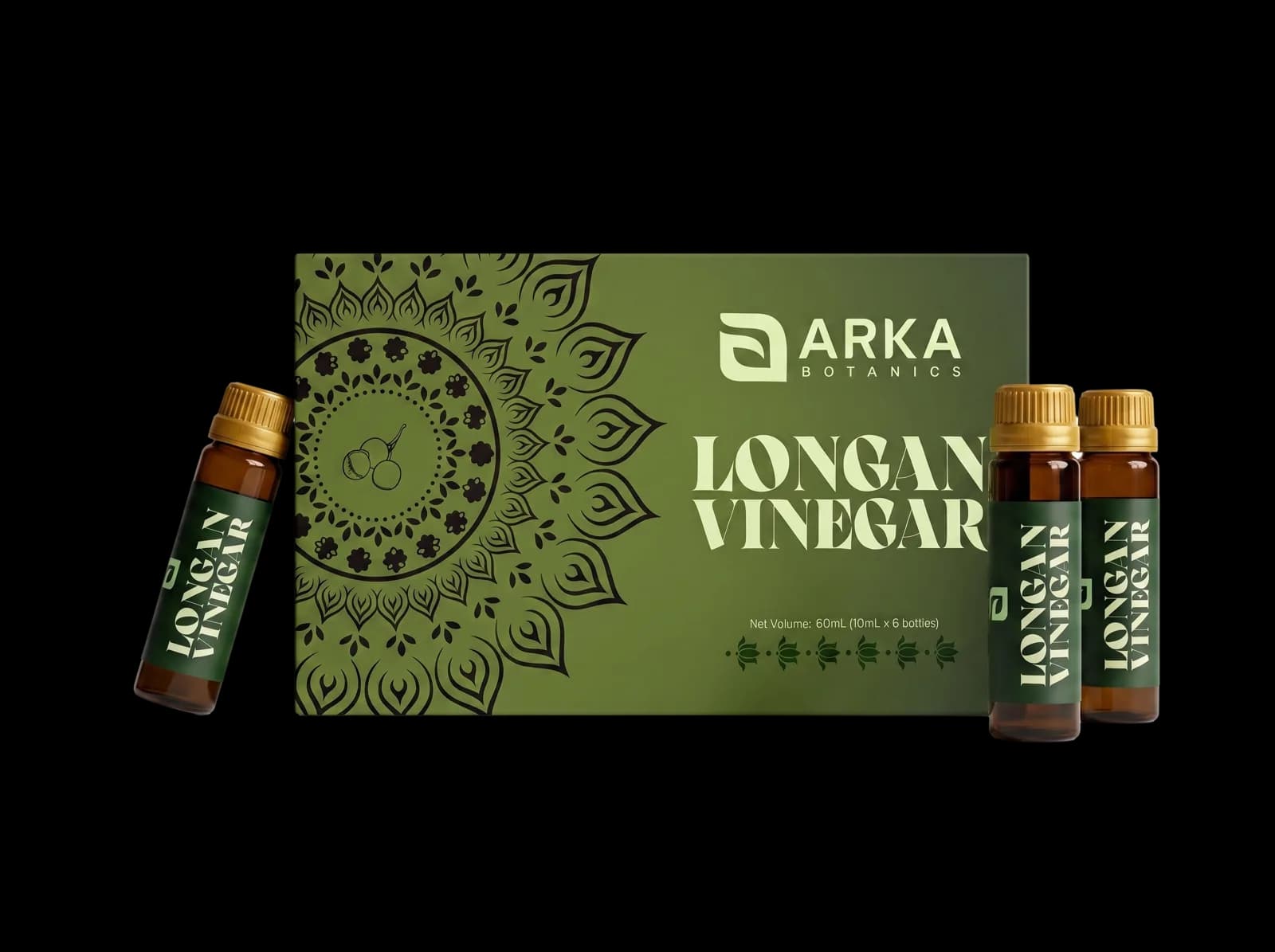 Longan Vinegar — six-vial pack