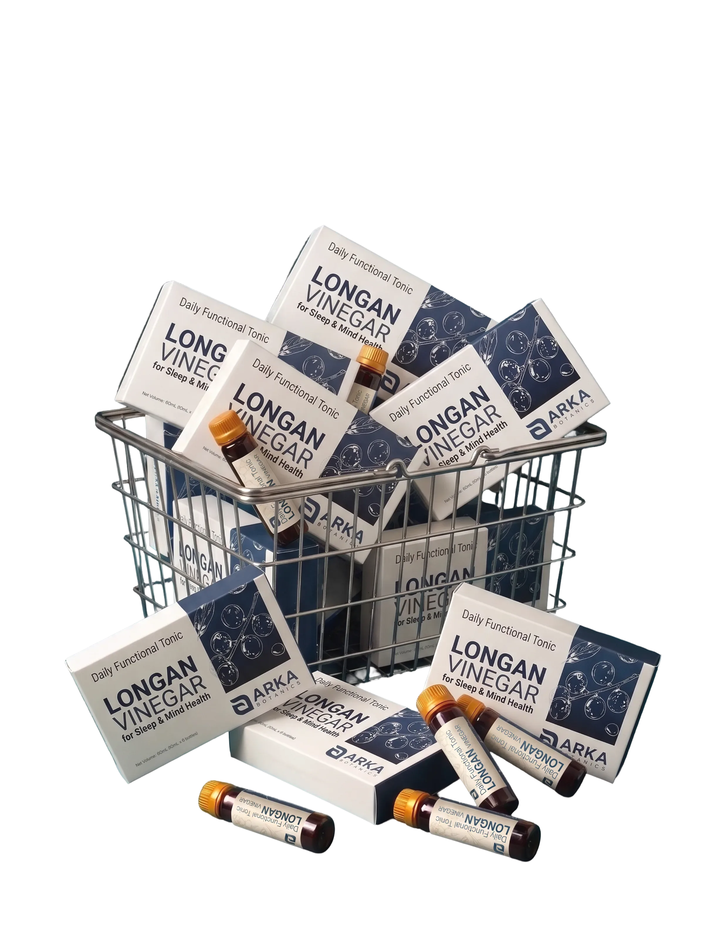 Longan 1-month bundle — five boxes of Longan Vinegar and a loose vial